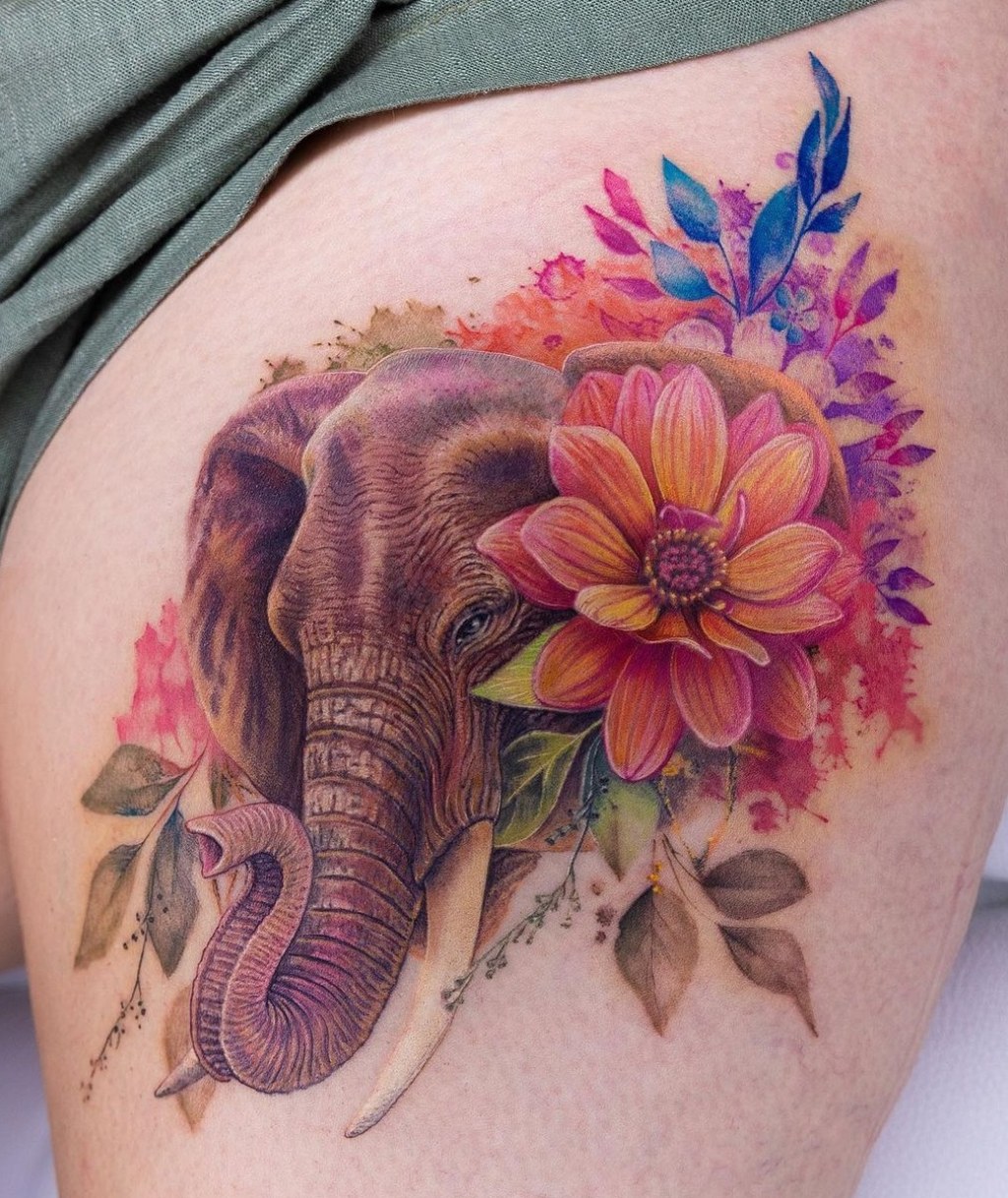 Picture of: Elephant Tattoos: Meanings, Tattoo Ideas & Placement