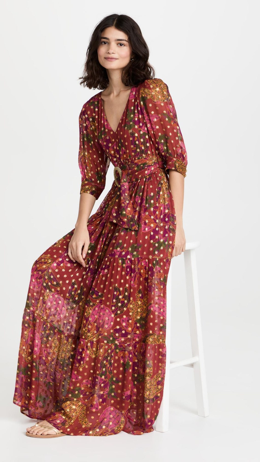 Picture of: FARM Rio Banana Flowers Maxi Dress in Red  Lyst