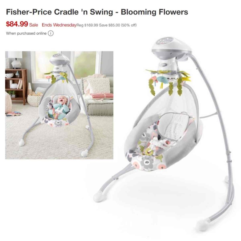 Picture of: Fisher-Price Cradle ‘n Swing – Blooming Flowers for $